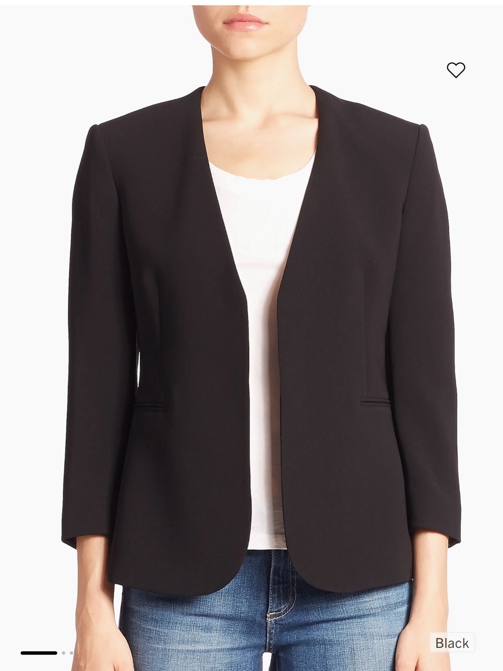 Theory Black Open-Front Women's Blazer